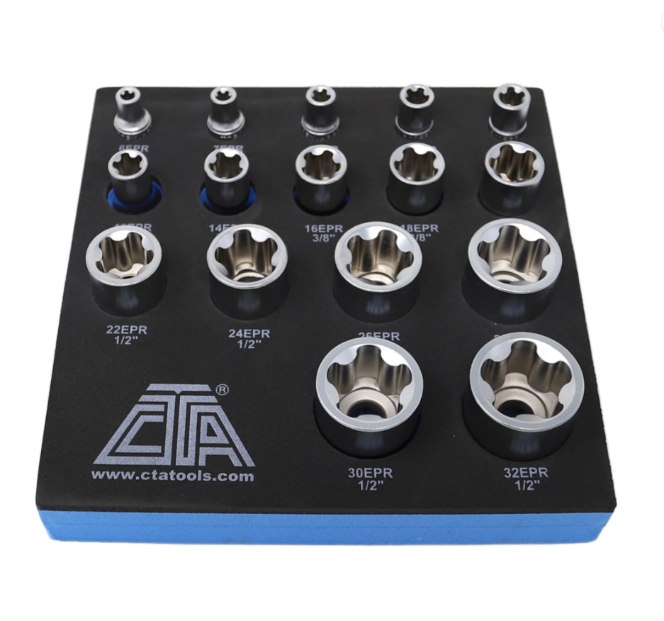 16 Pc. 5 Pt. EPR Torx Socket Set | 1220 CTA Tools