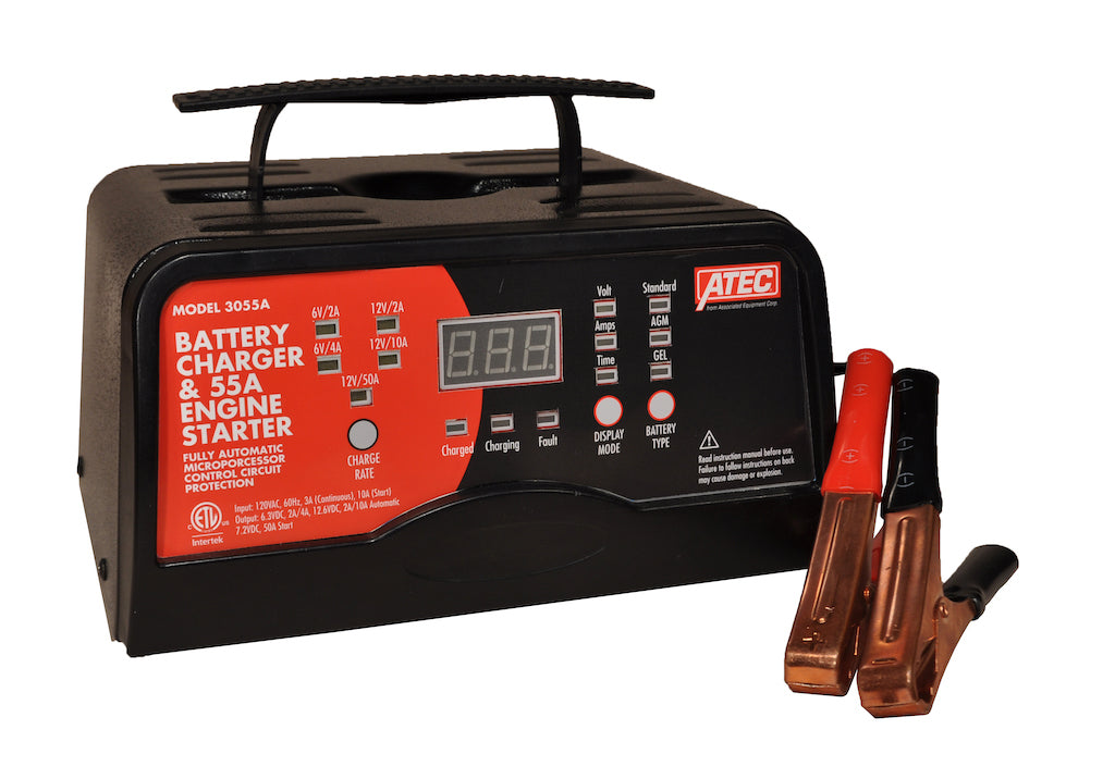 Portable Smart Charger 6/12 Volt Full-Rate Charger With 50A Engine Start |3055A Associated Equipment