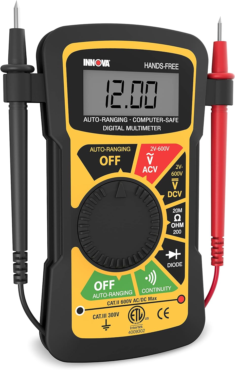Hands-Free Black Digital Multimeter | 3300 Innova
