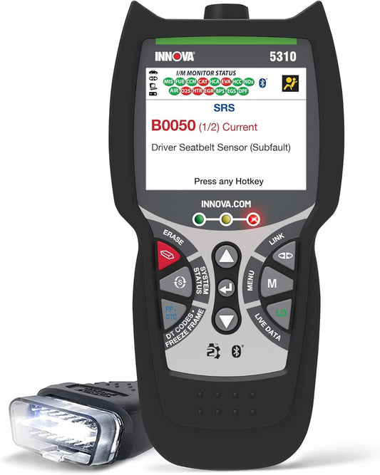 OBD2 Scanner for ABS & Airbag(SRS) with Battery/Alt Test, Oil Light Reset, and Live Data | 5310 Innova