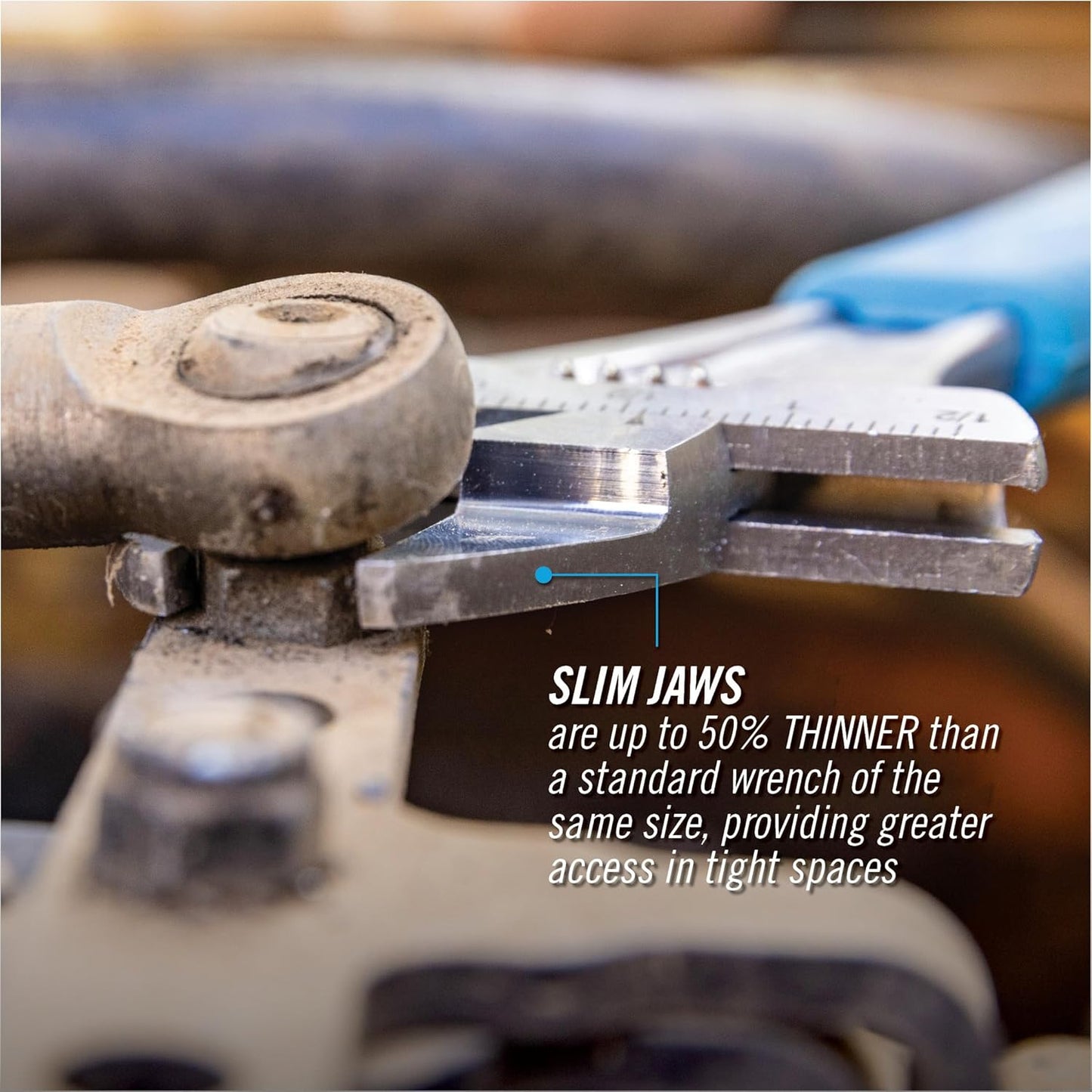6-Inch CODE BLUE® WideAzz® Slim Adjustable Wrench | 6SWCB ChannelLock