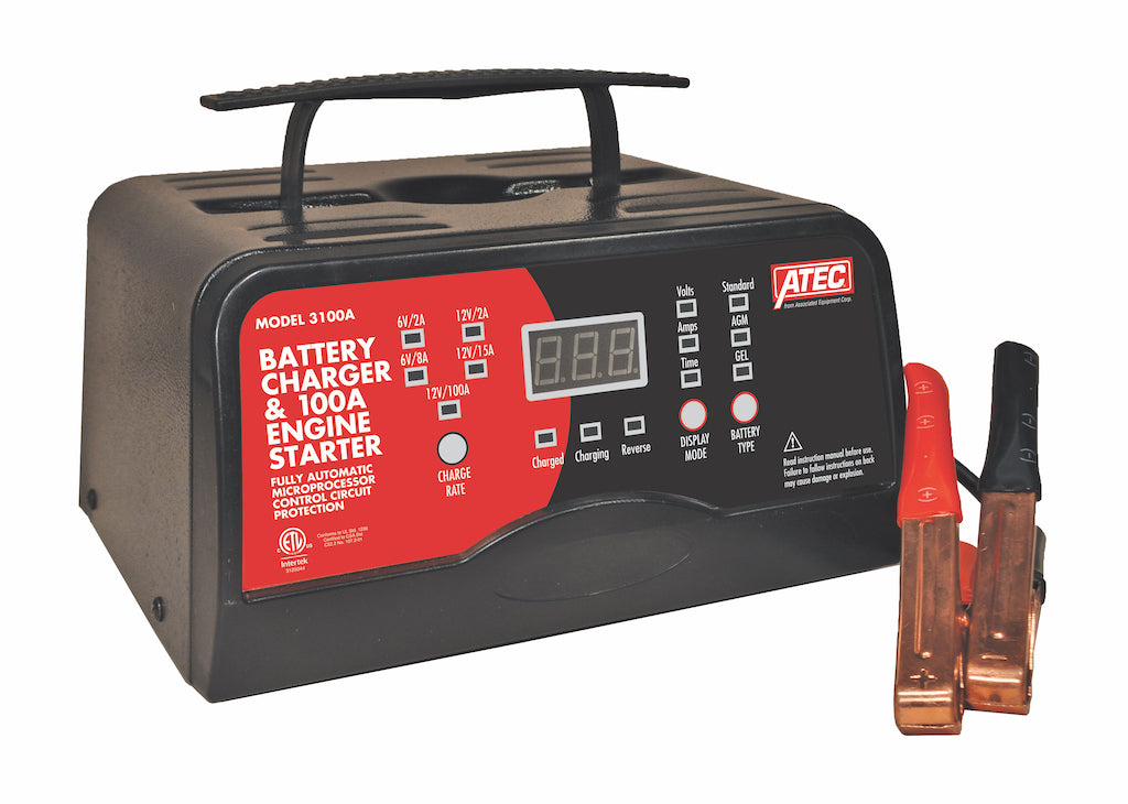 Portable Smart Charger 6/12 Volt Full-Rate Charger With 100A Engine Start |3100A Associated Equipment