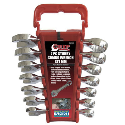 7-pc. Metric Stubby Wrench Set | 89098 GRIP