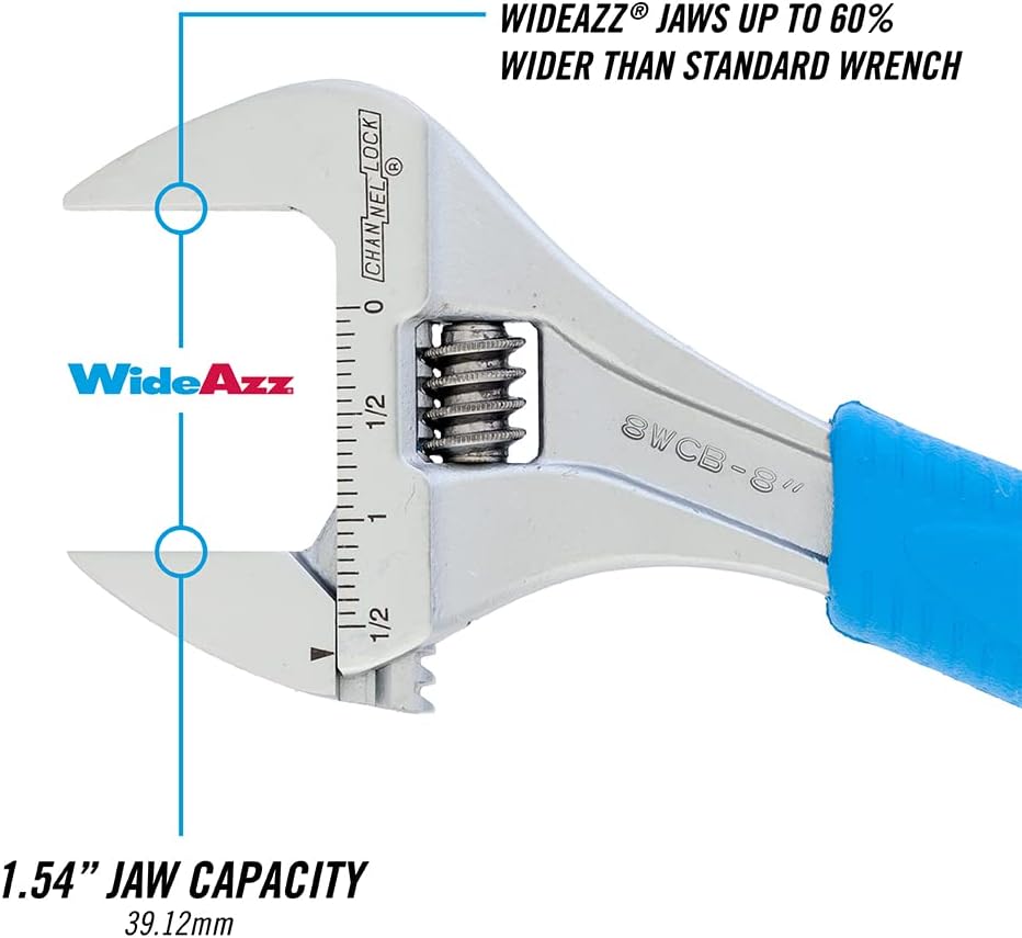 8" WIDEAZZ® Adjustable Wrench | 8WCB ChannelLock