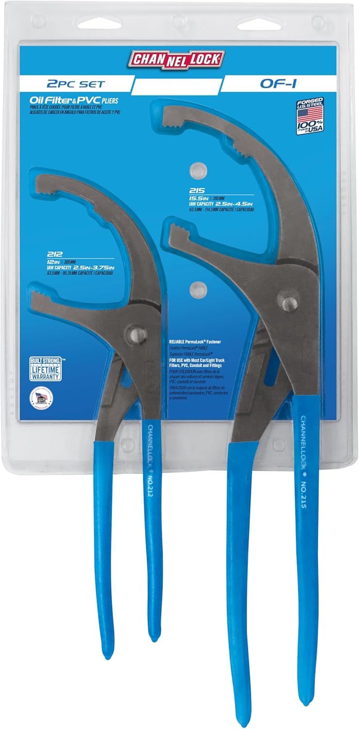 2- Piece. Oil Filter/PVC Plier Set | OF-1 ChannelLock