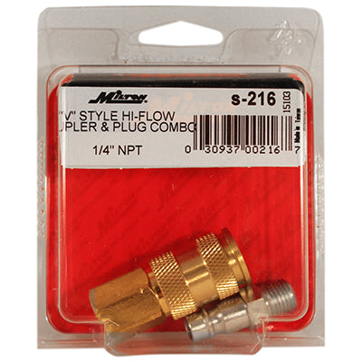 Hi-Flow Coupler and Plug Combo