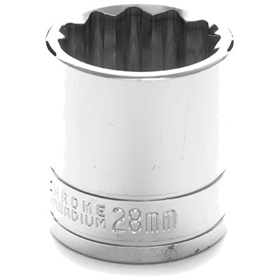 1/2 in. Drive 12 Point Standard Socket 28MM | W32828 Performance Tool