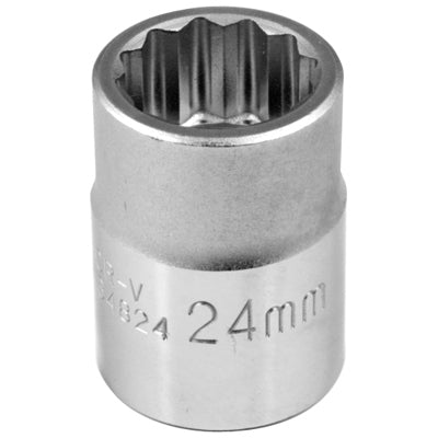 3/4 in. Drive 12 Point Standard Socket 24MM | W34824 Performance Tool