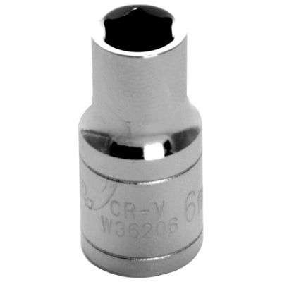 1/4 in. Drive 6 Point Standard Socket 6MM | W36206 Performance Tool