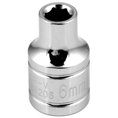 3/8 in. Drive 6 Point Standard Socket 6MM | W38206 Performance Tool