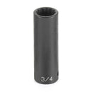 1/2 in Drive 12 Point Deep Fractional Impact Socket - 3/4 in | 2124D Grey Pneumatic