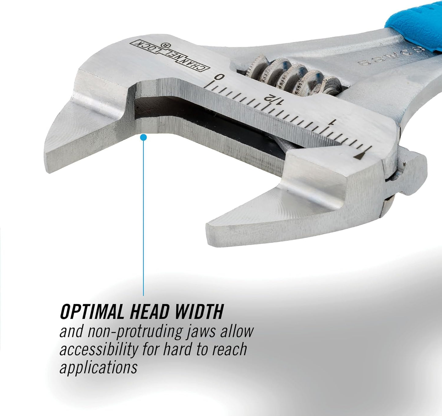 6-Inch CODE BLUE® WideAzz® Slim Adjustable Wrench | 6SWCB ChannelLock