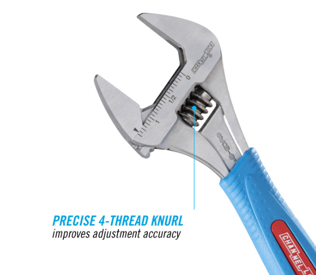 6-Inch CODE BLUE® WideAzz® Adjustable Wrench | 6WCB ChannelLock