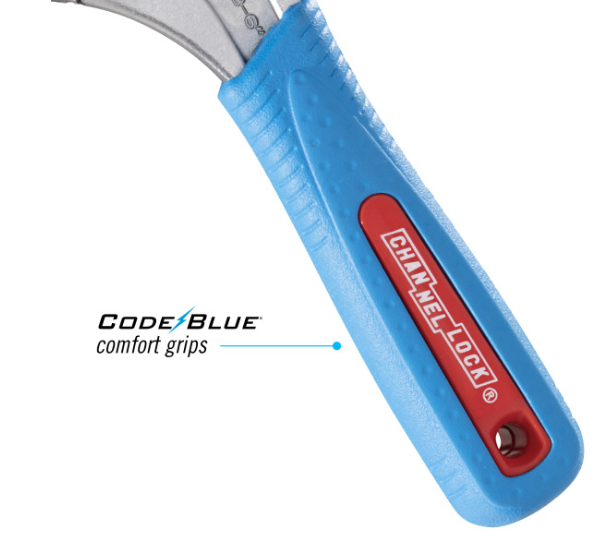 6-Inch CODE BLUE® WideAzz® Adjustable Wrench | 6WCB ChannelLock