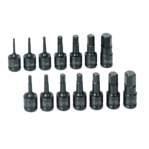 14-pc.1/4" Drive SAE/Metric Hex Driver Impact Socket Set | 9298HC Grey Pneumatic