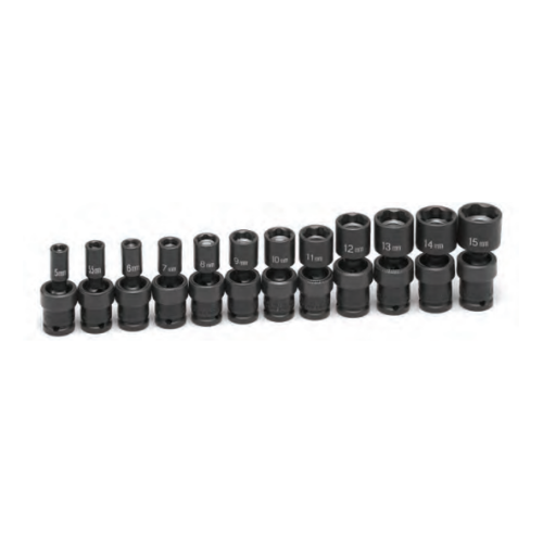 12-pc. Deep Universal Metric Impact Socket Set | 9712UMD Grey Pneumatic