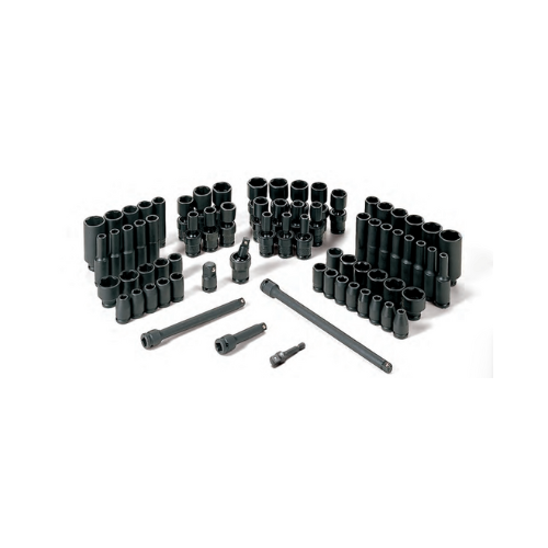 72 Piece Standard and Deep Length Surface Drive Impact Socket Set | 9772 Grey Pneumatic