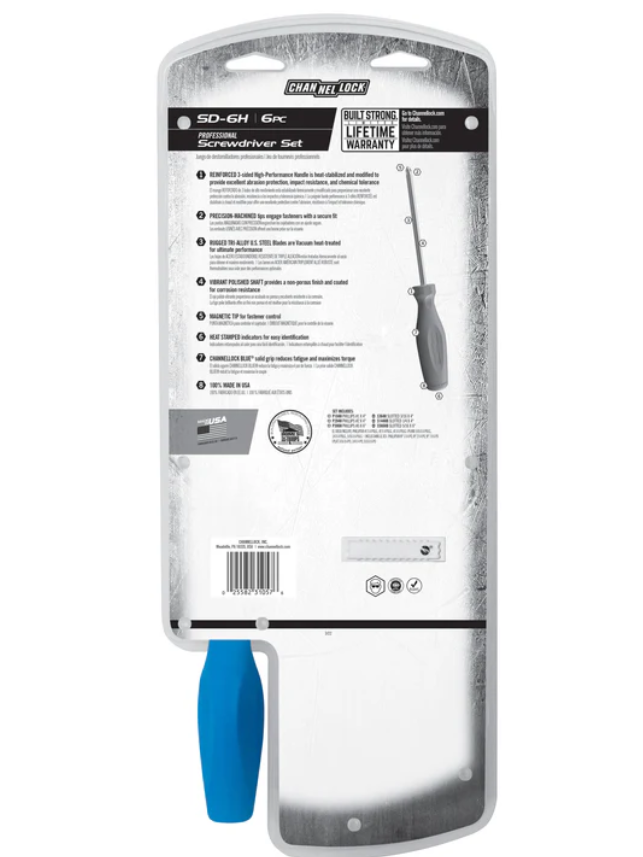 6 Piece Screw Driver | SD-6H ChannelLock