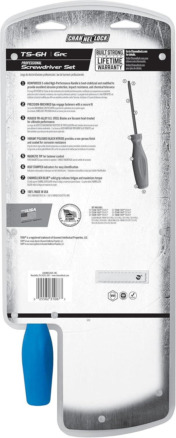 6 Piece Torx Socket Set | TS-6H ChannelLock
