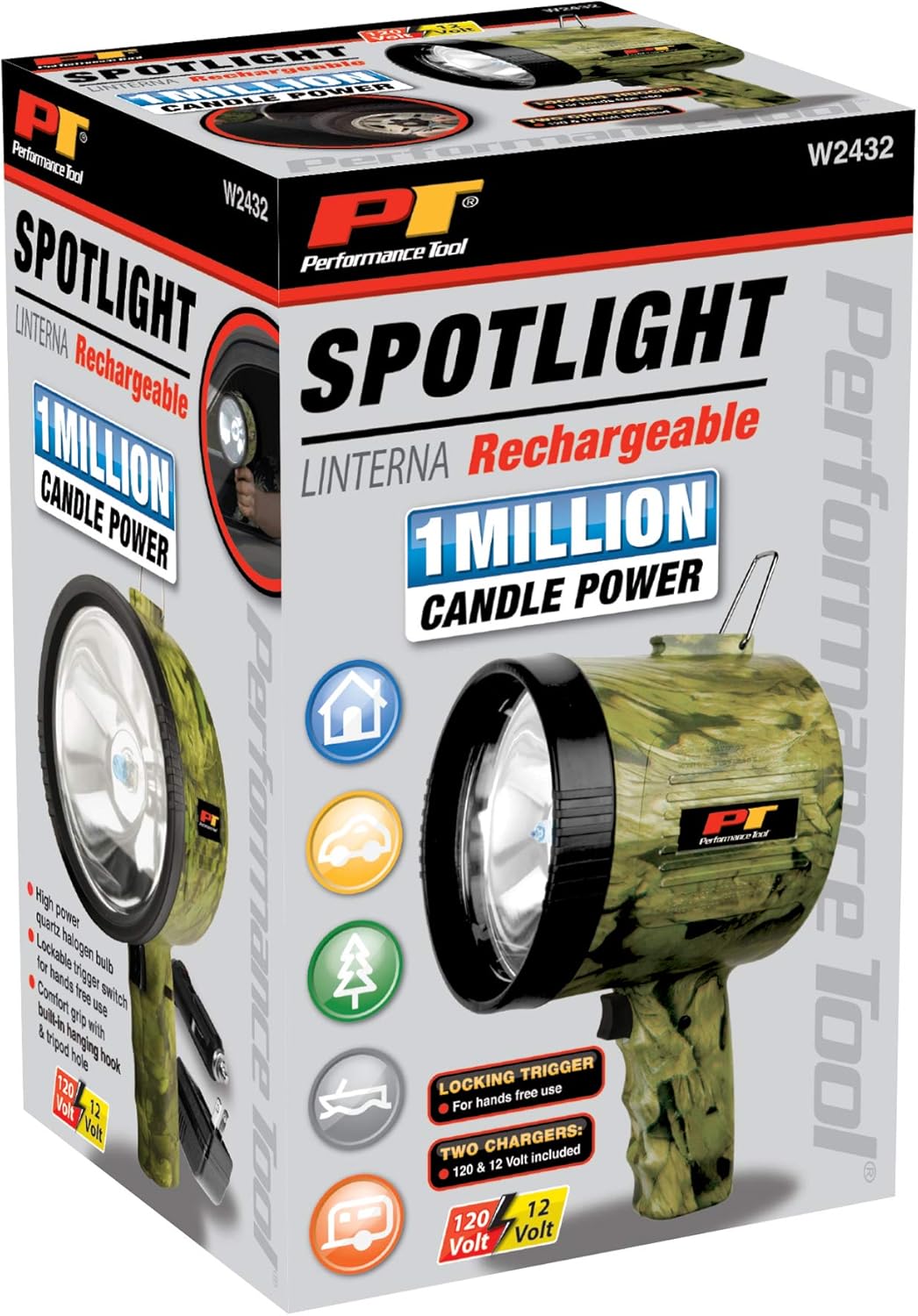 1 Million Candlepower Spotlight - Camo | W2432 Performance Tool