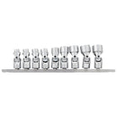 9 Piece 1/4 in. Drive Metric Flex Socket Set | W36981 Performance Tool