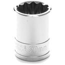1/2 in. Drive 12 Point Standard Socket 20MM | W32820 Performance Tool