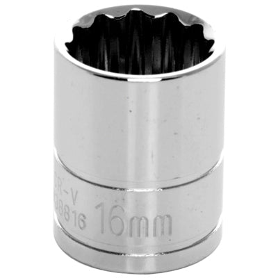 3/8 in. Drive 12 Point Standard Socket 16MM | W38816 Performance Tool